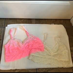 NWOT LARGE PINK BY VS BRALETTES